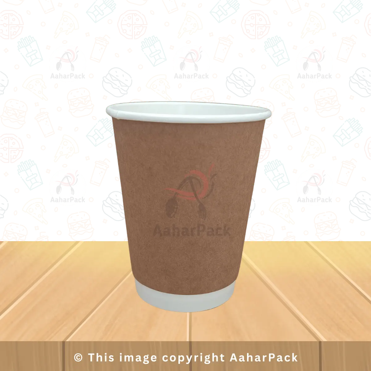 210 ML (7oz) Double Wall Kraft Paper Cups - Pack of 1000 - Eco-Friendly, Leak-Resistant for Cold Drinks